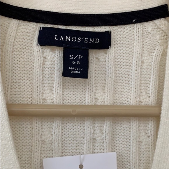 🕊Lands End Women Winter White Cardigan Sweater - Picture 5 of 6